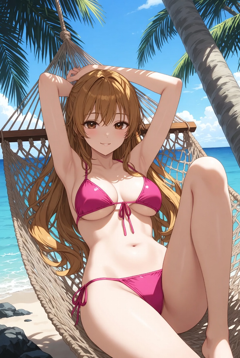 Pink Bikini Beach Hentai Anime